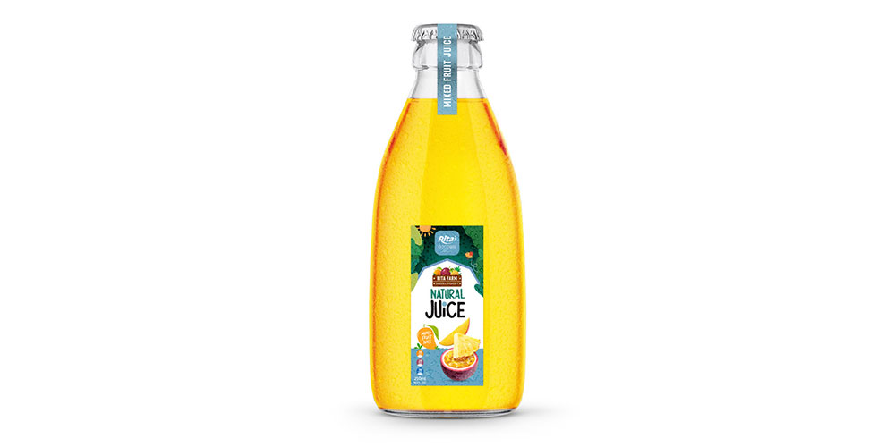 Rita Brand Natural Mixed Juice Drink 250mkl Glass Bottle