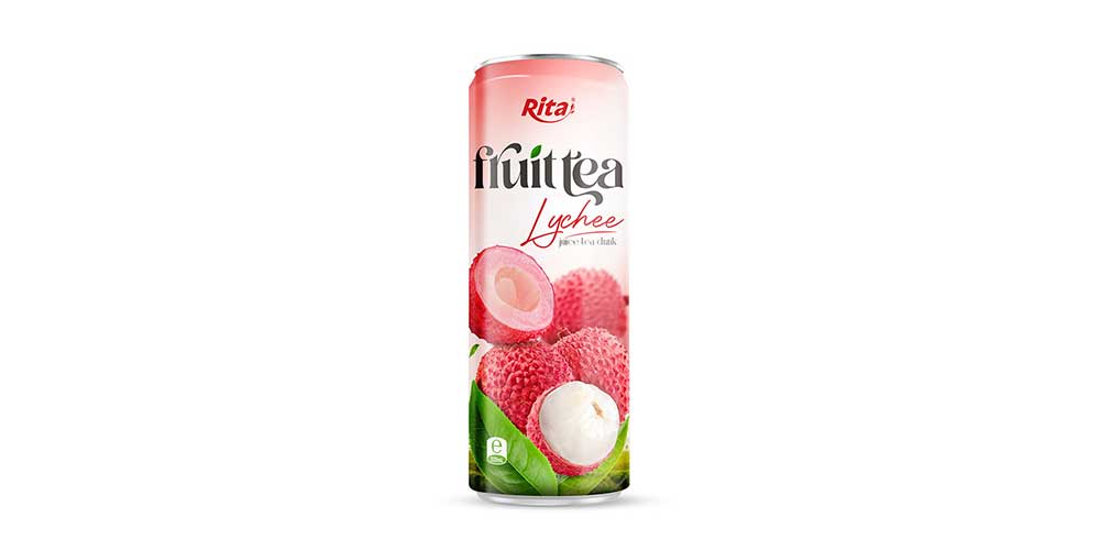 Hot Trending 2024 Lychee Tea Drink 320ml Sleek Can