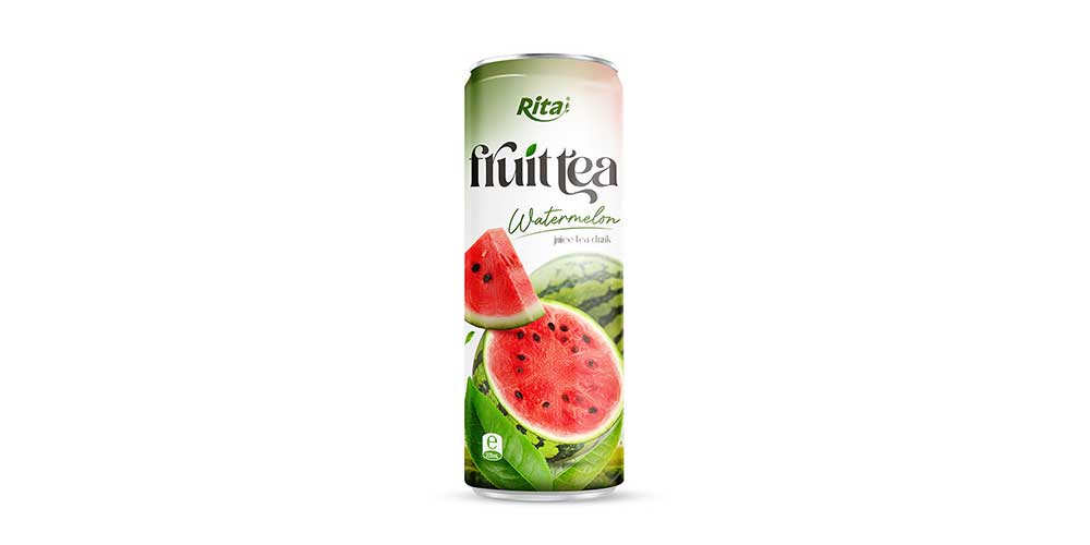 Supplier 320ml Sleek Can Watermelon Tea Drink 