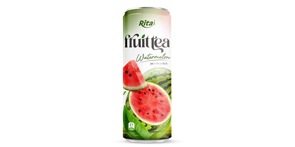 Supplier 330ml Sleek Can Watermelon Tea Drink 