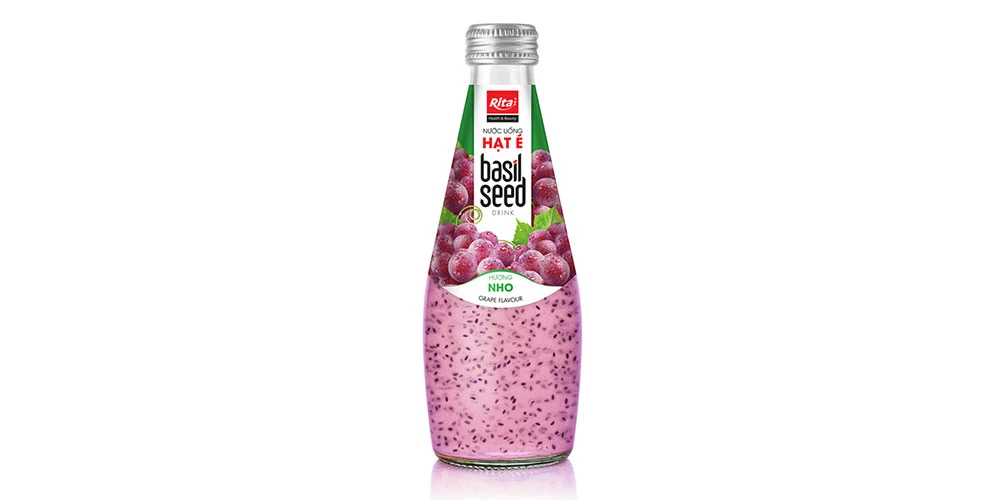 Chia and Basil Seeds Supplier Basil Seed Drink Grape Flavor 290ml