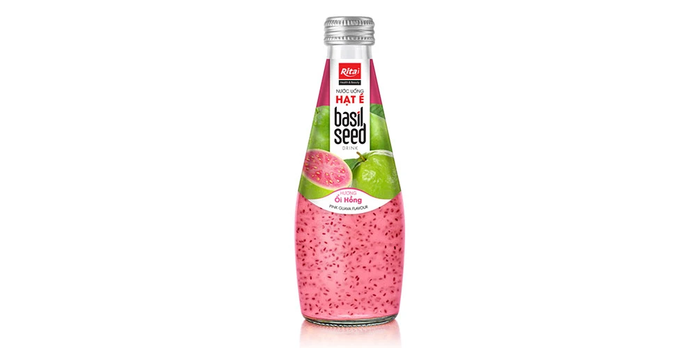 Chia and Basil Seeds Supplier Basil Seed Drink 290ml Glass Bottle