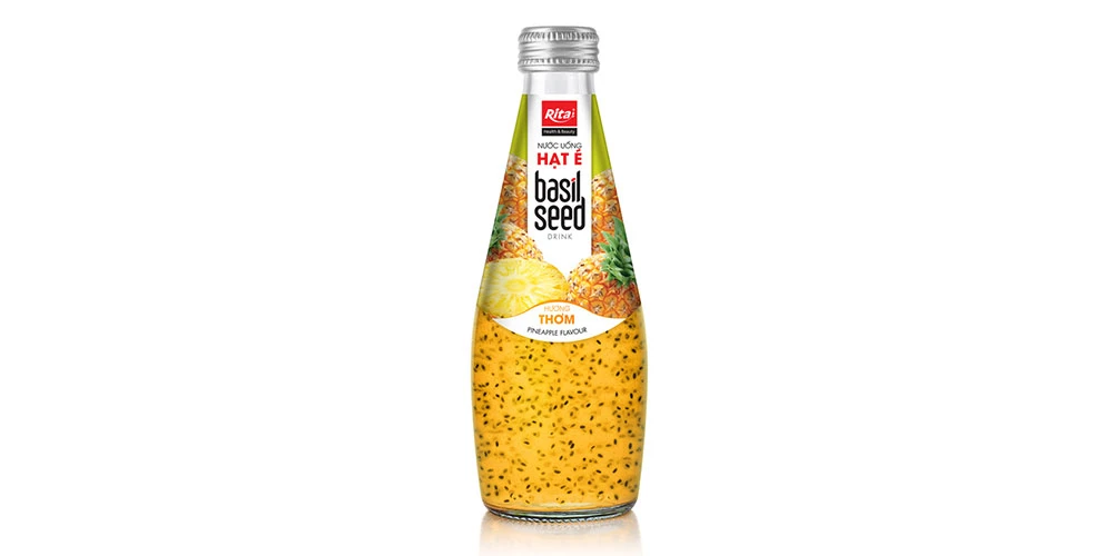 Chia and Basil Seeds OEM Brand Basil Seed Drink Pineapple Flavor