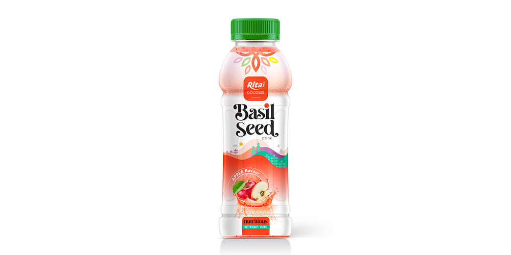 Basil Seed With Apple Flavor 330ml Pet Bottle