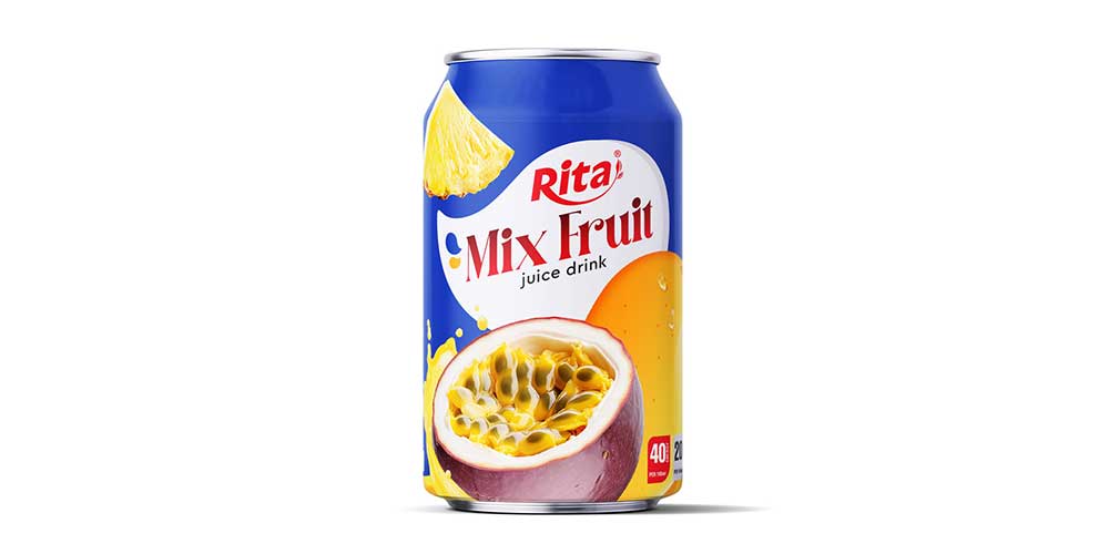 Wholesale NFC Mix Fruit Juice Drink 330ml Short Can