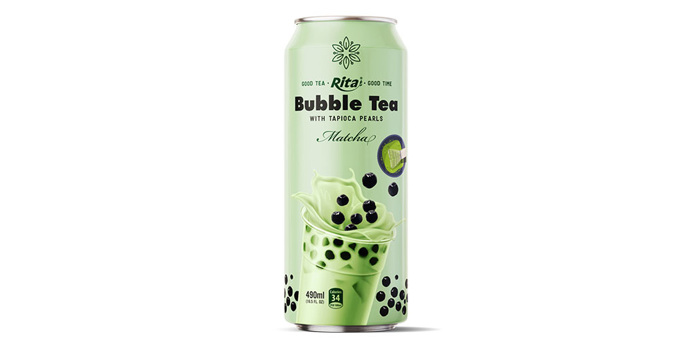 Supplier Bubble Tea With Matcha Flavor 490ml Can