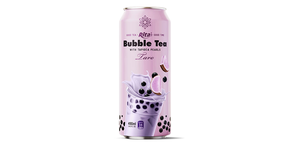 Supplier Bubble Tea With Taro Flavor 490ml Can
