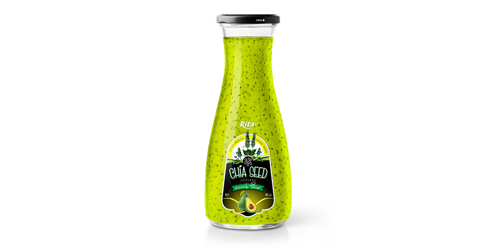 Chia Seed With Avocado 1L Glass Bottle 