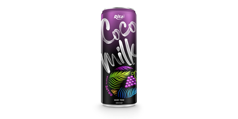 Coconut Milk with Grape Flavor 330ml Can