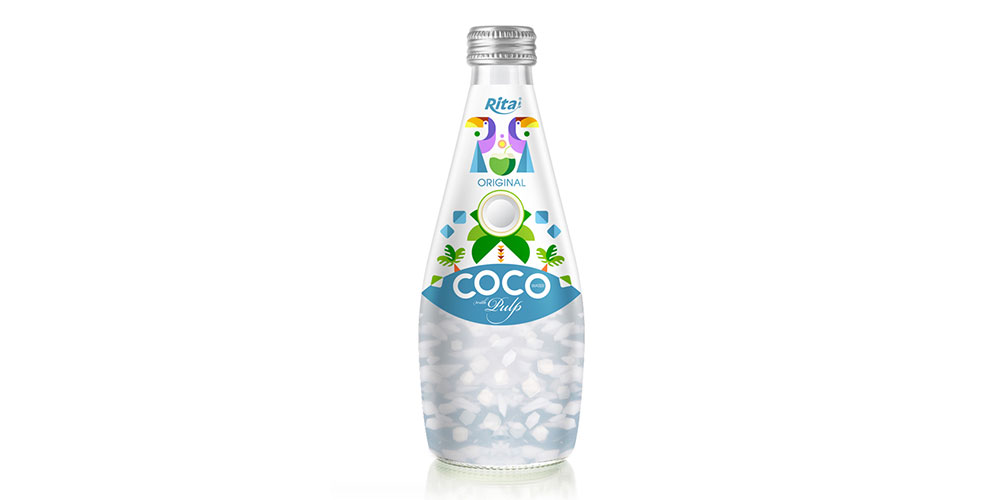 Coconut Water With Pulp And Original Flavor 290ml Glass Bottle