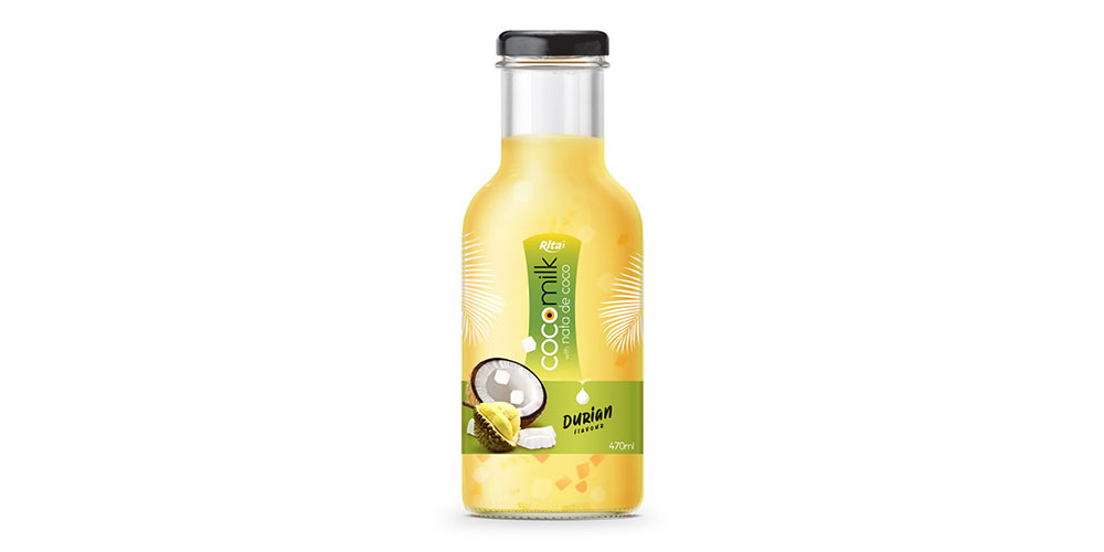 Coconut Milk with Durian Flavor 470ml Glass Bottle