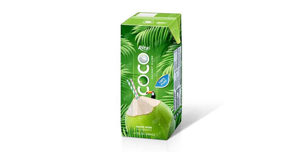 Coconut Water 200 ml Paper Box Rita Brand 