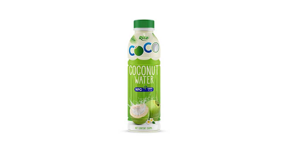 Custom Label Organic Young Coconut Water 500ml Pet Bottle