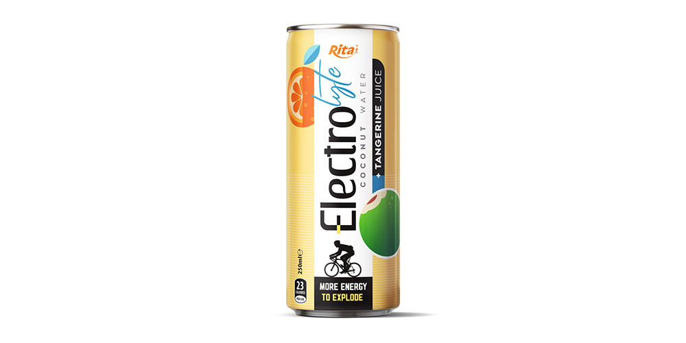 Electrolyte Coconut Water With Tangerine Juice 250ml Can