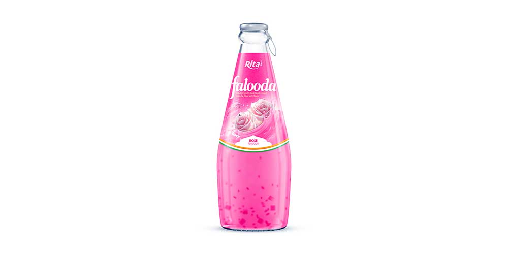 290ml Glass Bottle Falooda Rose Flavor