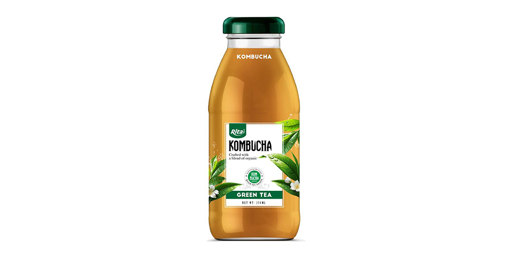 Kombucha Green Tea 250ml Glass Bottle Rita Brand