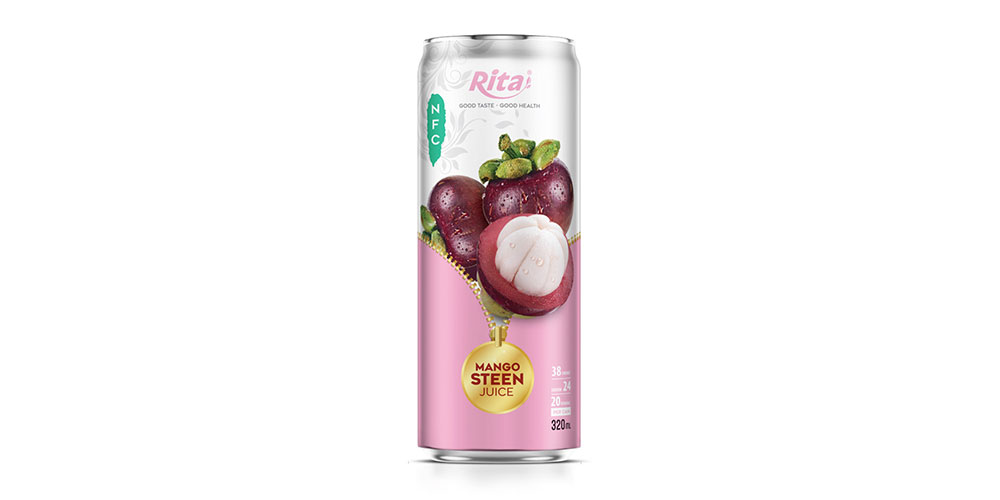 Mangosteen Juice Drink 320ml Can Rita Brand 