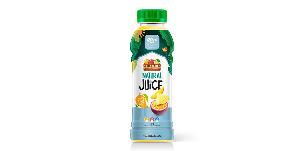 330ml Pet Bottle Natural Mixed Juice Drink 