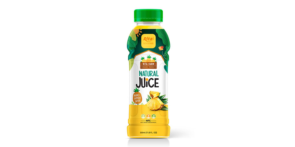 330ml Pet Bottle Natural Pineapple Juice Drink