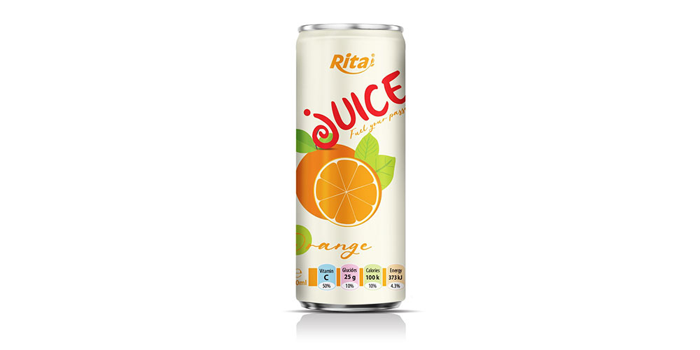 Orange Juice Drink 250ml Alu Can Rita Brand