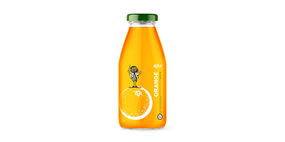 Orange Juice 250ml Glass Bottle Rita Brand