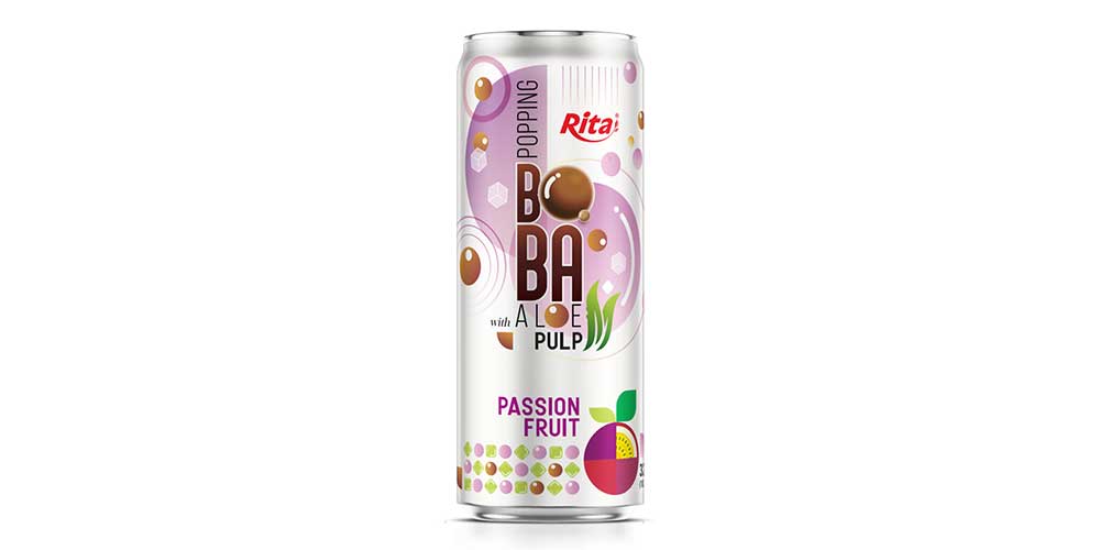 320ml Can Passion Fruit Flavored Bubble Tea