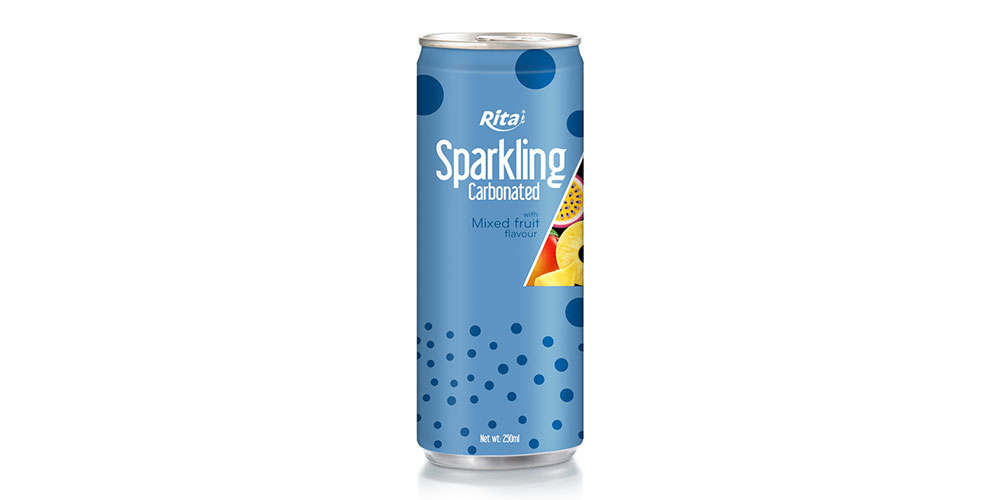 250ml Alu Can Sparkling Water With Mixed Fruit Flavor 
