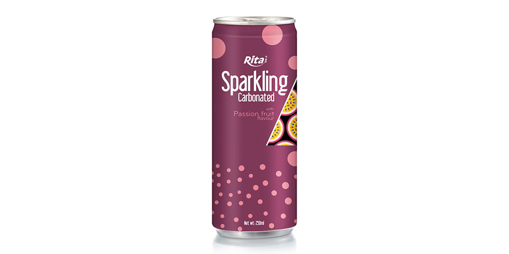 250ml Alu Can Sparkling Water With Passion Fruit Flavor 