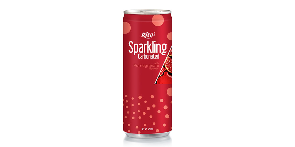 250ml Alu Can Sparkling Water With Pomegranate Flavor 