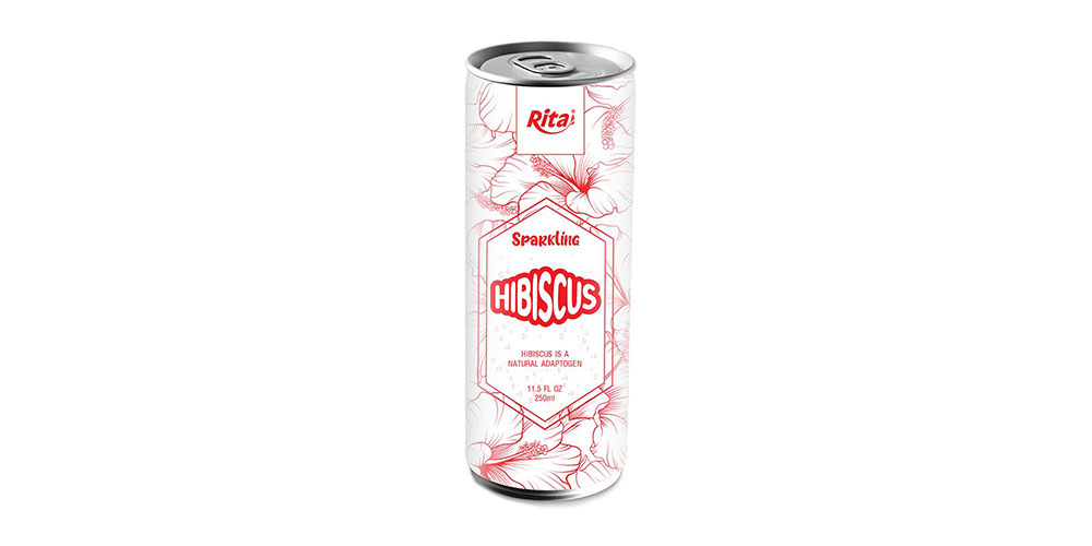 Sparkling Hibiscus Drink 250ml Can - OEM Product