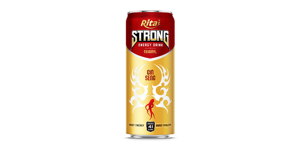 Strong Energy Drink 330ml Can Rita Brand 