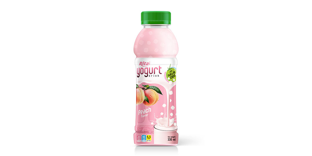 Rita Brand Yogurt Drink With Peach Flavor 330ml Pet Bottle