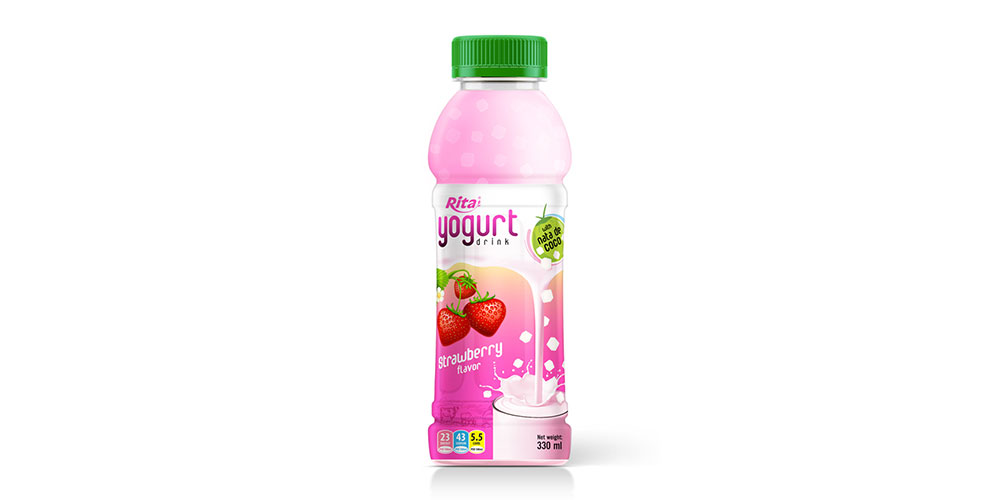 Rita Brand Yogurt Drink With Strawberry Flavor 330ml Pet Bottle