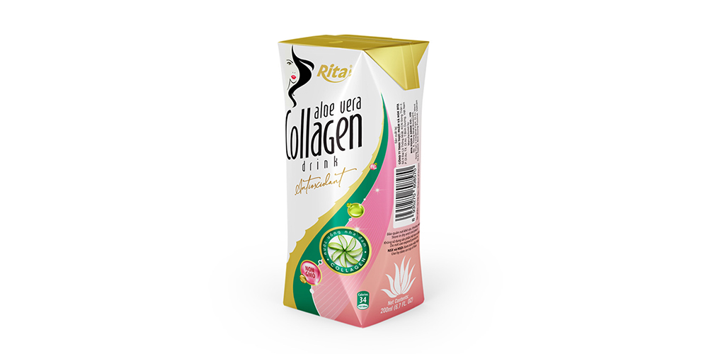 Aloe Vera With Collagen Drink 200ml Paper Box Rita Brand