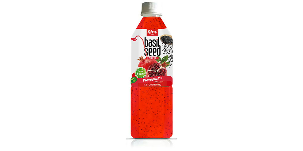 Supplier Basil Seed Pomegranate Flavor 500ml Pet Bottle