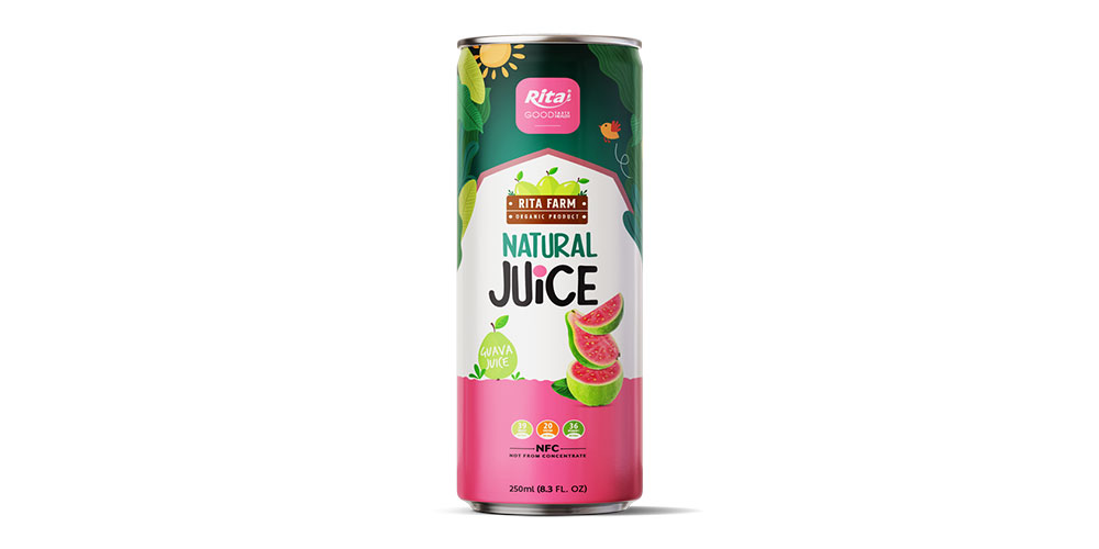Natural Guava Juice Drink 250ml Alu Can 
