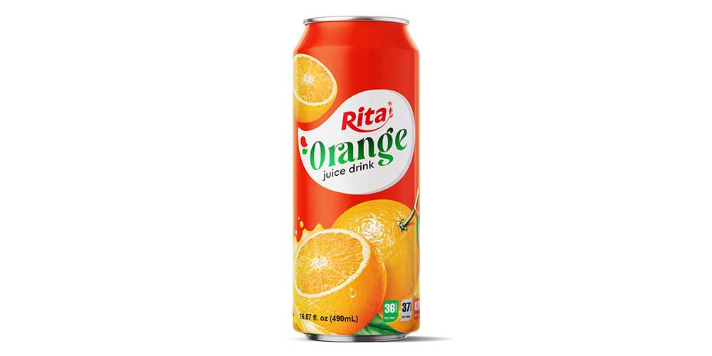 Real Tropical 490ml Alu Can Orange Juice Drink