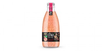 250ml-glass-bottle-Chia-seed-drink-with-peach-flavor-RITA-brand