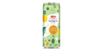 Tea-Sparkling-drink-non-alcoholic-pineapple-flavour-330ml-sleek-can