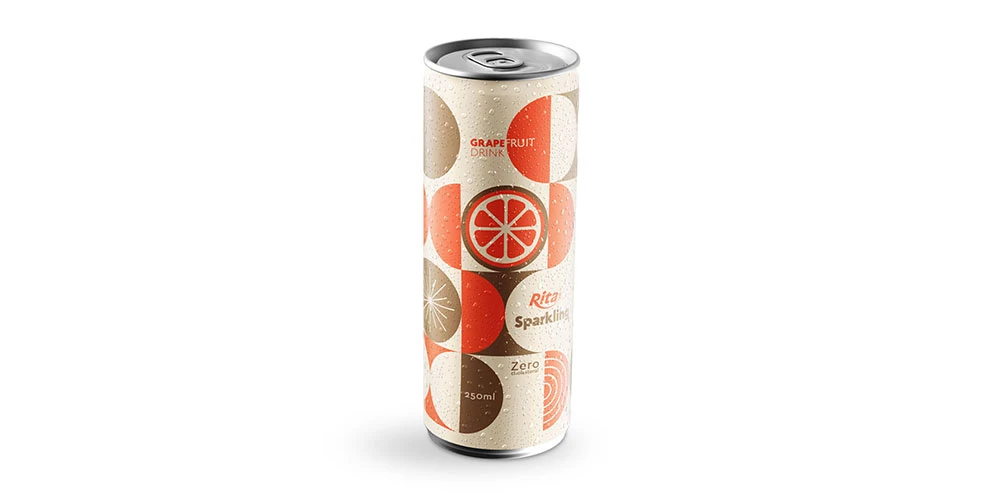 Carbonated Drink: Sparkling Water With Grapefruit Flavor 250Ml Alu Can