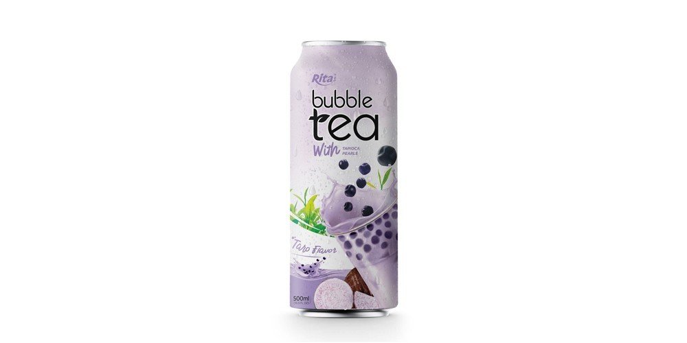 Private Label Bubble Tea Taro Flavor 500ml Can 